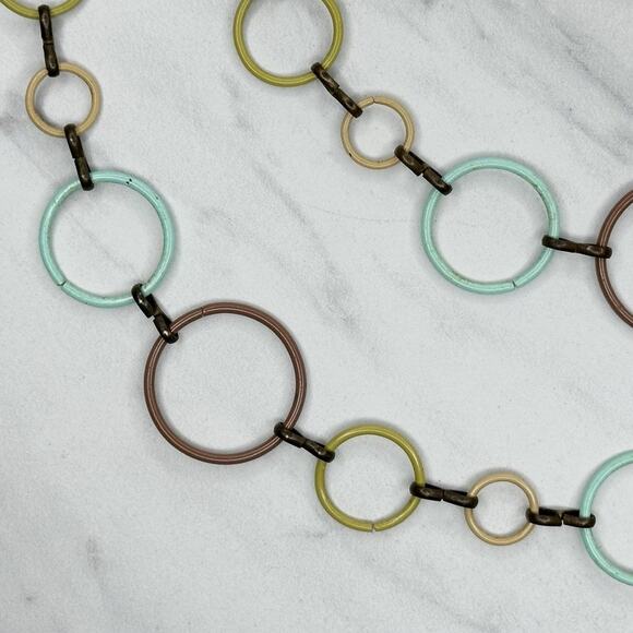 Pastel Hoop Metal Chain Link Belt Plus Size 2X - Picture 4 of 12